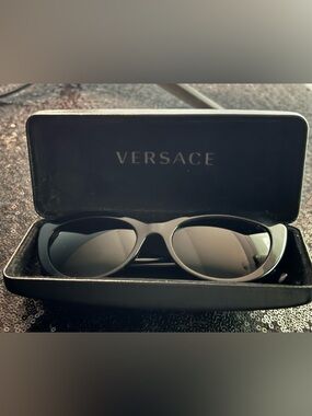 Versace Women’s Black Cat-Eye Sunglasses - Classic Designer Shades